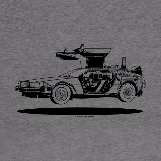 Delorean Black and White by LICENSEDLEGIT